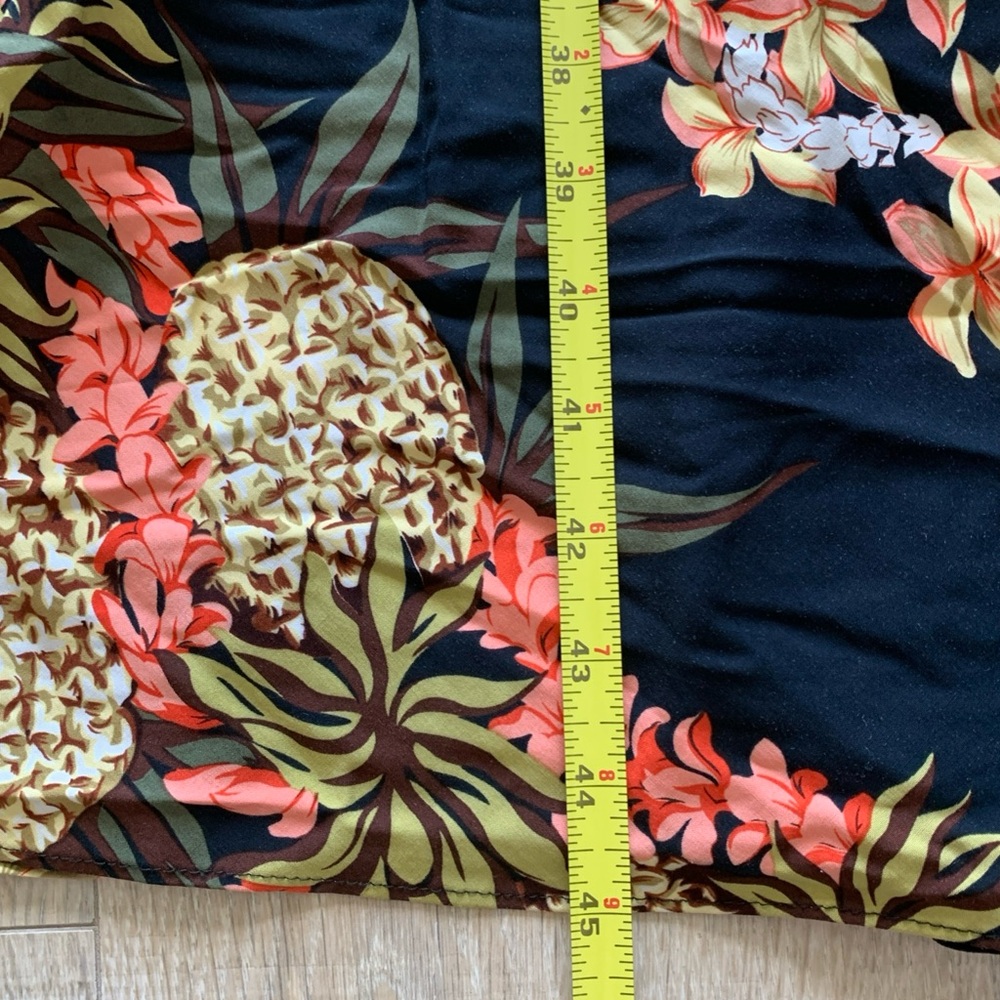 Hilo Hattie Hawaii Sleeveless Sun Dress Hawaiian Black Floral Rayon Women 4XL - Picture 9 of 11